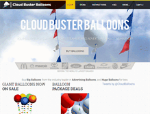 Tablet Screenshot of cloudbusterballoons.com